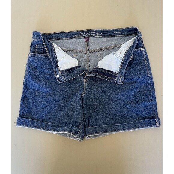 Gloria Vanderbilt All Around Slimming Effect Amanda Shorts Women’s 16W Blue - Picture 3 of 9